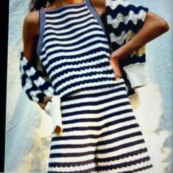 House of Harlow 1960 Other - House of Harlow Blue & Cream Knit 2 Pc. set